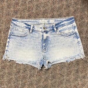 KanCan Women's Faded Blue Jean Shorts